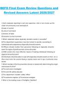 BEFO Final Exam Review Questions and Revised Answers&comma; Latest 2026&sol;2027 Exam Preparation Material