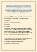 TCEQ CLASS C WATER LICENSE EXAM &sol; APPROVED TEXAS COMMISSION ON ENVIRONMENTAL QUALITY &lpar;TCEQ&rpar; EXAM ACTUAL 2026 &sol;2027 PRACTICE QUESTIONS AND STUDY GUIDE COMPLETE ACCURATE EXAM REAL QUESTIONS AND CORRECT VERIFIED ANSWERS WITH DETAILED RATIONALES &lpar;RELIABLE ANS