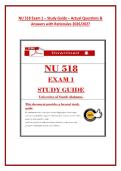 NU 518 Exam 1 &ndash; Study Guide &ndash; Actual Questions & Answers with Rationales 2026&sol;2027