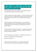 WGU D293 ASSESSMENT AND LEARNING ANALYTICS&NewLine;OA &lbrack;2026&rsqb; UPDATED ACTUAL Exam &vert; Question and&NewLine;Answer &vert; DETAILED SOLUTIONS