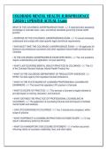 COLORADO MENTAL HEALTH JURISPRUDENCE&NewLine;&lbrack;2026&rsqb; UPDATED ACTUAL Exam