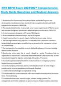 NYS BEFO Exam Comprehensive Study Guide Questions and Revised Answers&comma; 2026&sol;2027 Exam Preparation Material