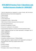 Package deal for BEFO Exam Review Study Guide Questions and Verified Answers&comma; 2026&sol;2027 Exam Preparation Material