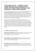 ACTUAL EXAM NU 545 UNIT 1 &mdash; UNIVERSITY OF SOUTH &NewLine;ALABAMA &lbrack;QUESTION 1-200&rsqb; AND ANSWERS UPDATED &NewLine;2026&sol;2027 &vert; 100&percnt; VERIFIED &vert; DETAILED RATIONALES &ndash; PASS &NewLine;GUARANTEED A&plus; GRADED &vert; INSTANT DOWNLOAD 