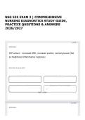 NSG 535 EXAM 3 &vert; COMPREHENSIVE NURSING DIAGNOSTICS STUDY GUIDE&comma; PRACTICE QUESTIONS & ANSWERS 2026&sol;2027