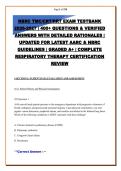 Respiratory Therapy Exam Prep 2026-2027&colon; 425&plus; Practice Questions with Verified Answers & Detailed Rationales &vert; Updated for Latest NBRC & AARC Guidelines &vert; Complete Study Guide for TMC&comma; CSE&comma; & Clinical Simulation &vert; Guaranteed A&plus; Performance