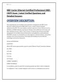 MEF Carrier Ethernet Certified Professional &lpar;MEF&NewLine;CECP&rpar; Exam &vert; Latest Verified Questions and &NewLine;Detailed Answers