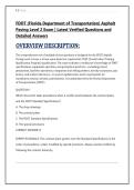 FDOT &lpar;Florida Department of Transportation&rpar; Asphalt &NewLine;Paving Level 2 Exam &vert; Latest Verified Questions and &NewLine;Detailed Answers