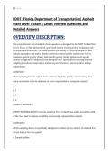 FDOT &lpar;Florida Department of Transportation&rpar; Asphalt &NewLine;Plant Level 1 Exam &vert; Latest Verified Questions and &NewLine;Detailed Answers