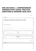 NSG 550 EXAM 1 &vert; COMPREHENSIVE NURSING STUDY GUIDE&comma; PRACTICE QUESTIONS & ANSWERS 2026&sol;2027