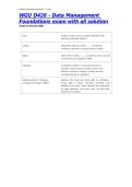 WGU D426 - Data Management Foundations exam with all solution