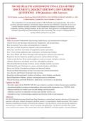 NR 302 HEALTH ASSESSMENT FINAL EXAM PREP&NewLine;DOCUMENT &vert; 2026&sol;2027 EDITION &vert; 150 VERIFIED&NewLine;QUESTIONS - 150 Questions with Answers