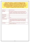 Medical Microbiology - Complete Examination Practice&NewLine;&lbrack;Question 1 - 100&rsqb; and Updated Answers 2026&vert;2027 &vert; 100&percnt;&NewLine;Verified Detailed Rationale - Guaranteed Pass and Graded A&plus; &vert;&NewLine;Instant Download PDF - 90 Questions and Answers Already&NewLine;Graded A&plus; Premium Exam T