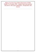 Illinois CNA State Exam&comma; Illinois Department of Public&NewLine;Health CNA Program&comma; 2026 - complete state exam questions&NewLine;and answers with expert explanations - 130 Questions with&NewLine;Answers