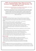 NR507 Advanced Pathophysiology Midterm Exam Prep&NewLine;Document &vert; 2026&sol;2027 Edition &vert; 150 Verified Questions - 150&NewLine;Questions with Answers