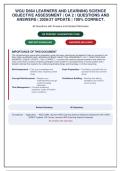 WGU D664 Learners and Learning Science Objective Assessment &lpar;OA&rpar; 2 &vert; Questions with Correct Answers & Detailed Rationales &vert; 2026&sol;27 Updated&NewLine;