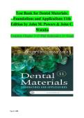 TestBank Dental Materials Foundations & Applications 11th Ed Powers Wataha 2026&sol;2027