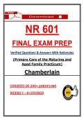 NR 601 Final Exam Prep &ndash; Chamberlain Primary Care of the Maturing and Aged Family &lpar;2026&rpar; Actual Questions & Verified Answers&comma; Guarantee Pass