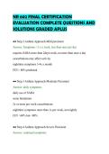 NR 602 FINAL CERTIFICATION&NewLine;EVALUATION COMPLETE QUESTIONS AND&NewLine;SOLUTIONS GRADED APLUS
