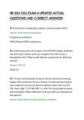 NR 603 CEA EXAM 6 UPDATED ACTUAL&NewLine;QUESTIONS AND CORRECT ANSWERS