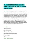 NR 603 CERTIFICATION EVALUATION&NewLine;COMPLETE QUESTIONS AND SOLUTIONS&NewLine;GRADED APLUS
