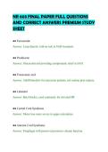 NR 603 FINAL PAPER FULL QUESTIONS&NewLine;AND CORRECT ANSWERS PREMIUM STUDY&NewLine;SHEET