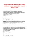 CCRN EXAMINATION COMPLETE QUESTIONS AND &NewLine;DETAILED SOLUTIONS LATEST UPDATE THIS YEAR &NewLine;JUST RELEASED 