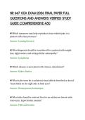 NR 667 CEA EXAM 2026 FINAL PAPER FULL&NewLine;QUESTIONS AND ANSWERS VERIFIED STUDY&NewLine;GUIDE COMPREHENSIVE 450