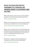 NR 667 CEA EXAM 2026 PRACTICE&NewLine;ASSESSMENT FULL QUESTIONS AND&NewLine;ANSWERS GRADED A PLUS REVISION GUIDE&NewLine;450 ITEMS