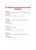 7B Wood Destroying Pests Exam Questions and Answers&period;