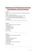 7B Management Of Wood-Destroying Pests Exam Questions and Correct Answers&period;