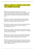 MEDICAL SURGICAL NURSING EXAM SCRIPT WITH VERIFIED SOLUTIONS&period;pdf&NewLine;&NewLine;