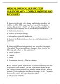 MEDICAL SURGICAL NURSING TEST QUESTIONS WITH CORRECT ANSWERS AND RATIONALES&period;pdf&NewLine;&NewLine;