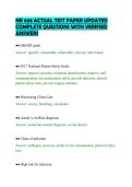 NR 668 ACTUAL TEST PAPER UPDATED&NewLine;COMPLETE QUESTIONS WITH VERIFIED&NewLine;ANSWERS&NewLine;
