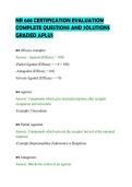 NR 668 CERTIFICATION EVALUATION&NewLine;COMPLETE QUESTIONS AND SOLUTIONS&NewLine;GRADED APLUS