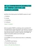 NR 668 COMPREHENSIVE EXAMINATION&NewLine;TEST VERIFIED QUESTIONS AND&NewLine;ACCURATE ANSWERS