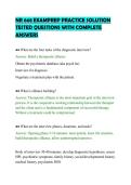 NR 668 EXAMPREP PRACTICE SOLUTION&NewLine;TESTED QUESTIONS WITH COMPLETE&NewLine;ANSWERS