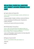 NR 668 FINAL PAPER FULL QUESTIONS&NewLine;AND CORRECT ANSWERS PREMIUM STUDY&NewLine;SHEET