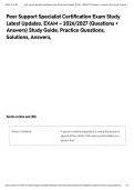 Peer Support Specialist Certification Exam Study Latest Updates&comma; EXAM &ndash; 2026&sol;2027 &lpar;Questions &plus; Answers&rpar; Study Guide&comma; Practice Questions&comma; Solutions&comma; Answers&comma;