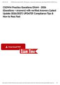 CSOWM Practice Questions EXAM - 2026 &lpar;Questions &plus; Answers&rpar; with verified Answers &lpar;Latest Update 2026&sol;2027&rpar; UPDATE&excl;&excl; Compliance Tips & How to Pass Fast&NewLine;