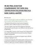 NR 283 FINAL EXAM FOUR&NewLine;COMPREHENSIVE TEST PAPER 2026&NewLine;CERTIFICATION EVALUATION PRACTICE&NewLine;BANK CLINICAL MASTERY
