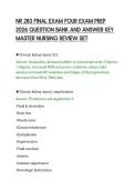 NR 283 FINAL EXAM FOUR EXAM PREP&NewLine;2026 QUESTION BANK AND ANSWER KEY&NewLine;MASTER NURSING REVIEW SET