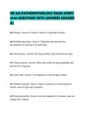 NR 283 PATHOPHYSIOLOGY EXAM SCRIPT&NewLine;2026 QUESTIONS WITH ANSWERS GRADED&NewLine;A&plus;