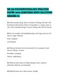 NR 283 PATHOPHYSIOLOGY PRACTICE&NewLine;PAPER 2026 QUESTIONS WITH SOLUTIONS&NewLine;GRADED A&plus;