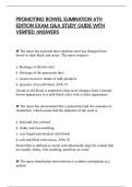 PROMOTING BOWEL ELIMINATION 6TH EDITION EXAM Q&A STUDY GUIDE WITH VERIFIED ANSWERS&period;pdf&NewLine;&NewLine;