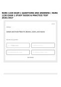 NURS 1230 EXAM 1 QUESTIONS AND ANSWERS &vert; NURS 1230 EXAM 1 STUDY GUIDE & PRACTICE TEST 2026&sol;2027