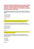 WGU D077 CONCEPTS IN MARKETING&comma; SALES&comma; AND CUSTOMER &NewLine;CONTACT OA EXAM&vert; PRACTICE QUESTIONS AND ANSWERS &NewLine;2026&sol;2027 &vert; VERIFIED ANSWERS PLUS RATIONALES &vert; GRADED &NewLine;Q&A STUDY GUIDE &vert; LATEST 2027