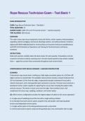 Rope Rescue Technician Exam &ndash; Test Bank 1 Comprehensive Practice Questions and Answers