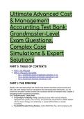 2026&sol;2027 Ultimate Advanced Cost & Management Accounting Test Bank&colon; Grandmaster-Level Exam Questions&comma; Complex Case Simulations & Expert Solutions