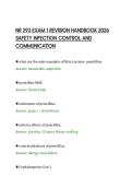 NR 293 EXAM 1 REVISION HANDBOOK 2026&NewLine;SAFETY INFECTION CONTROL AND&NewLine;COMMUNICATION